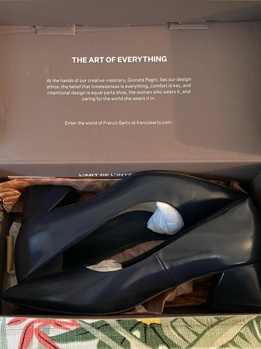 Franco Sarto L-Racer Navy Leather Pumps